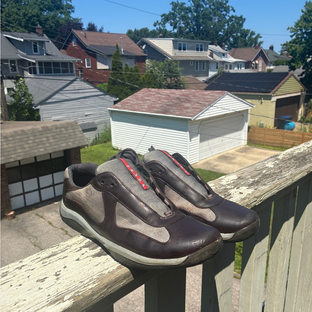 Prada Brown Sneakers Casual Comfort